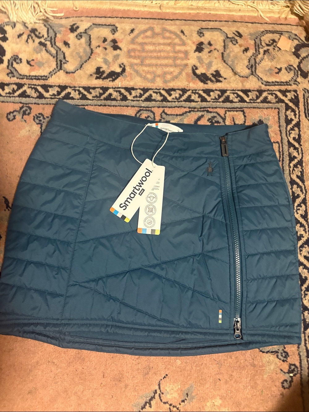 Smartwool Teal Quilted Insulated Mini Skirt